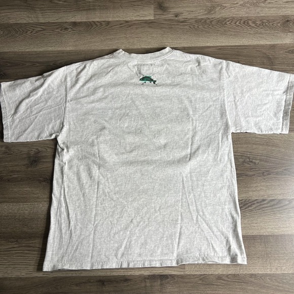 VTG Bugle Boy T Shirt Mens Large Wilderness Explorer‎ Canoe Lake Fishing 1990s - Picture 4 of 10